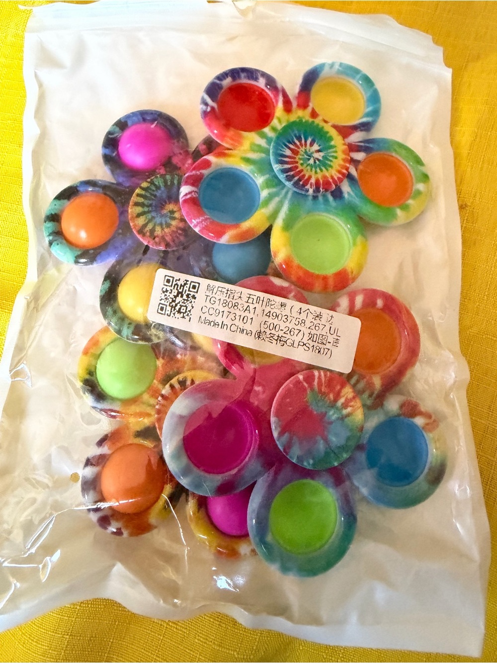 OVO Tie-Dye Flower Pop-It Fidget Toy - Rainbow Colors